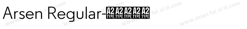 Arsen Regular字体转换